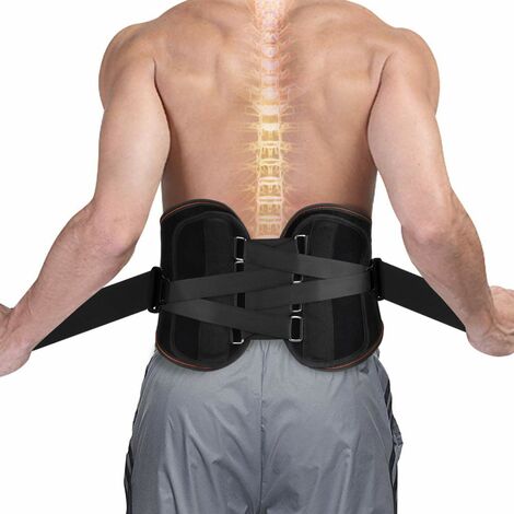 Ceinture Lombaire de Maintien avec Système de Poulie - Double Ajustement Traction Bande Dorsale, Soulage la Douleur, Sciatique, Hernie Discale, pour Homme et Femme（M）
