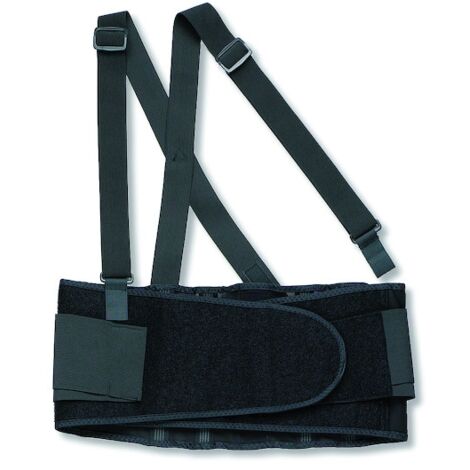 Ceinture lombaire de soutien dorsal avec bretelles amovibles PROFLEX 1400 ERGODYNE Noir Unique.