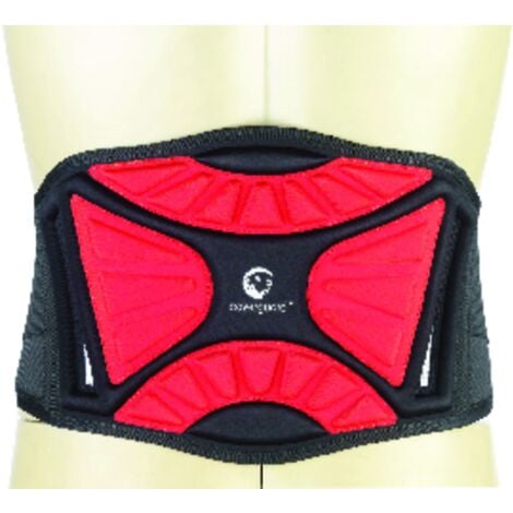 Ceinture lombaire LUMBAR BELT - Mousse EVA + Scratch - Noir/Rouge Taille unique/One size