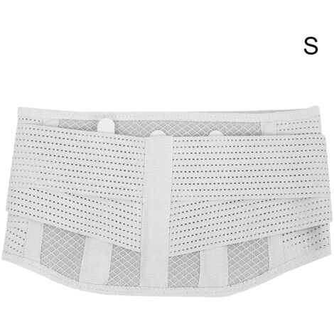 Ceinture lombaire magnétique unisexe - Support lombaire ajustable et respirant - Gris Taille S