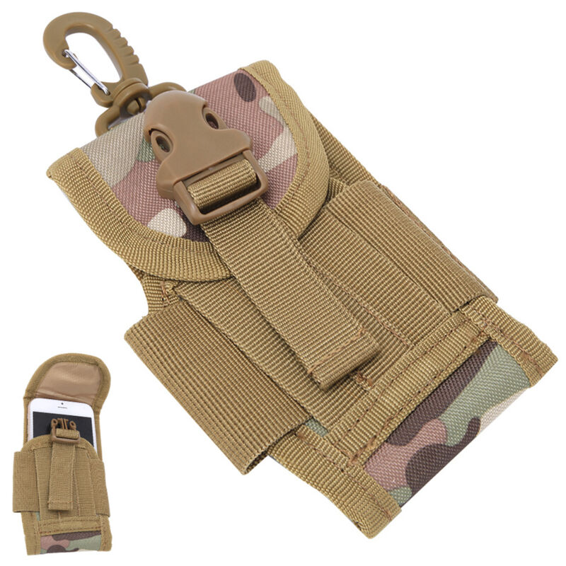 Ceinture Molle Multifonction Extérieure pour Téléphone 4,5 Pouces avec Boucle (Camouflage)