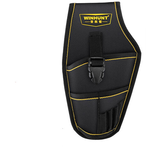 Sac Porte-Outil holster ceinture avec Ceinture Ajustable avec Espace four Accessoires et Boucles Ouvertes pour Ranger les Outils et Perceuse 