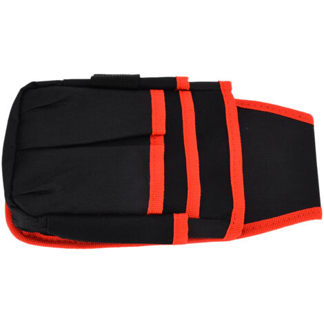 Ceinture porte-outils pour électricien - Sac de travail robuste avec bordure rouge et poches organisées