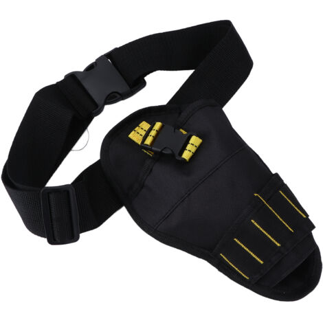 Ceinture porte-outils pour perceuse, étui multifonction en nylon pour tournevis et accessoires, noir