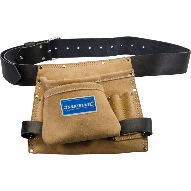Silverline - ceinture porte-outils en daim 26 x 23MM - 8 poches 675030