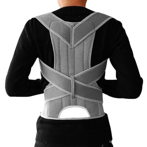 Ceinture thérapeutique médicale pour le mal de dos, ceinture de soutien des épaules, corset correcteur de posture pour la scoliose, soulagement de la douleur, hommes et femmes, 1 pièce - gris
