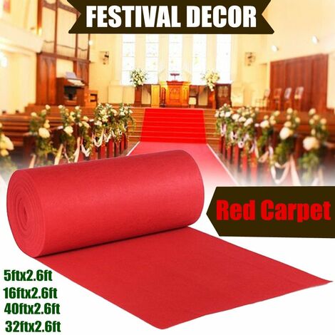 Celebrity Floor Runner Red Carpet Party Wedding Scène jetable Decoration0.85mm 5ft x 2.6ft (1.5mx 1m)