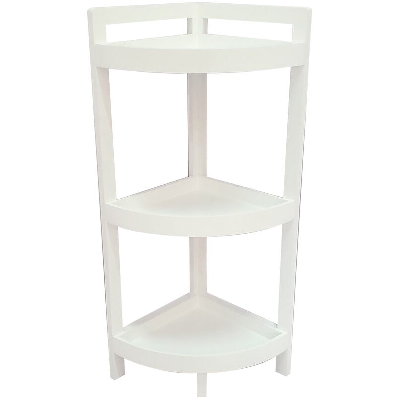 Webmarketpoint - Celia - Meuble d'angle en bois à 3 étagères