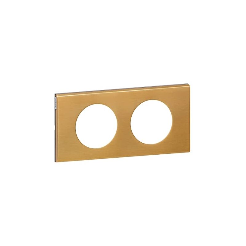 Legrand - céliane plaque matières double bronze doré - 069132