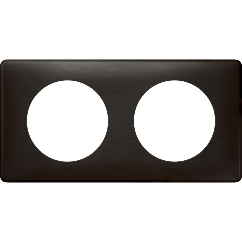 Plaque de finition 2 postes - Céliane finition Métal Carbone Legrand