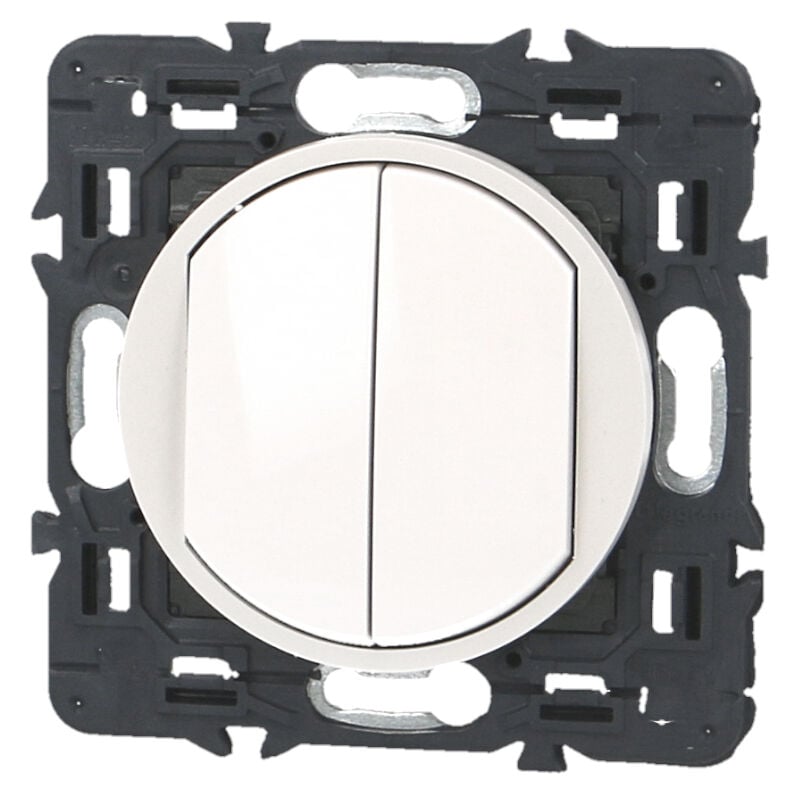 Legrand - Poussoir + Interrupteur va-et-vient blanc Céliane™