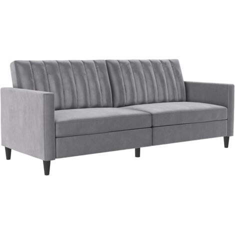 Celine-Canapé-lit 3 places en velours gris