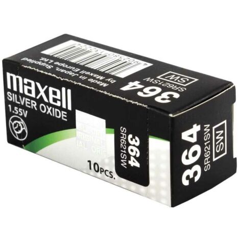 Cella a bottone in ossido di argento 364 MAXELL SR621SW