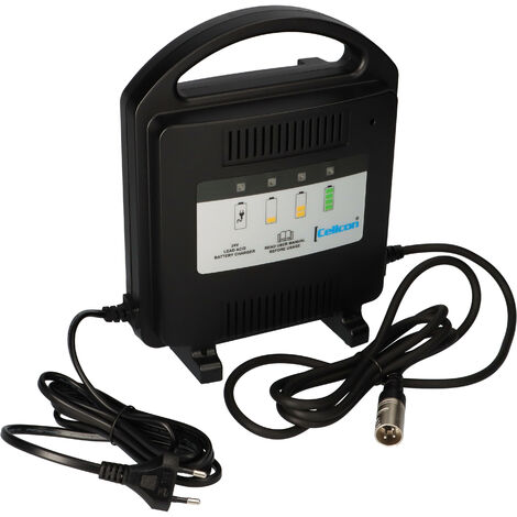Cellcon Ladegerät mit  XLR-Stecker für Bleiakkus 24V 8A AGM Gel Akkus