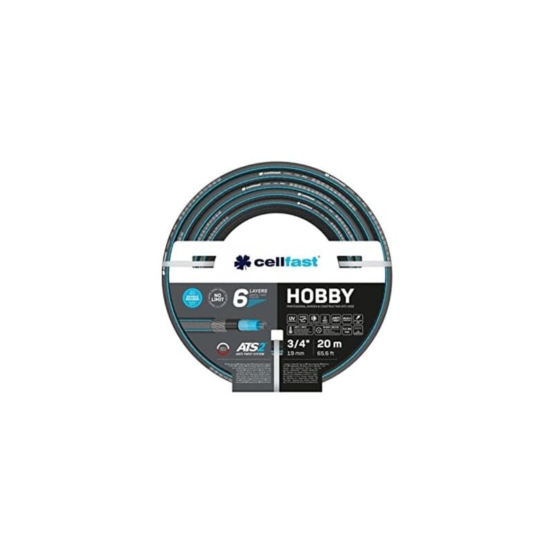 Hobby tuyau d'arrosage, durable, flexible, 6 couches tressées ATS2, résistant aux uv et aux algues, sans métal lourd, 32 barres, -20/60 °c à 3/4 ',