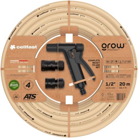 Cellfast Set de riego Grow de diámetro 1/2"(12,5mm) con una Longitud de 20 Metros.