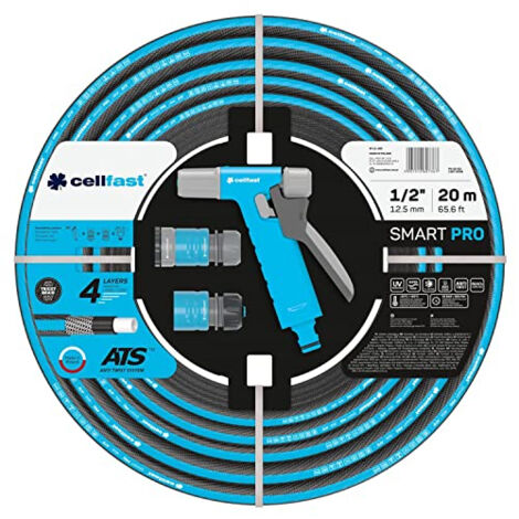 Cellfast Smart Pro ATS tuyau arrosage 20m bleu gris
