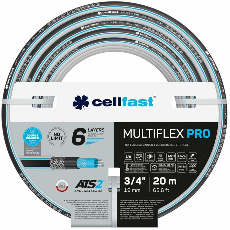 Cellfast wąż ogrodowy multiflex pro ats2 1' 20m