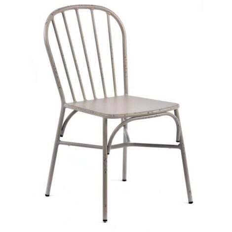 Cellini 870 x 500 Metal Side Chair - Vintage White