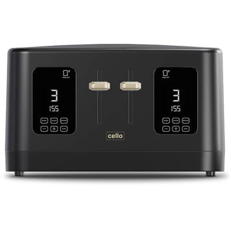 Cello 4 Slice Digital Toaster Black