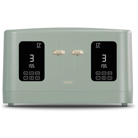 Cello 4 Slice Digital Toaster Green