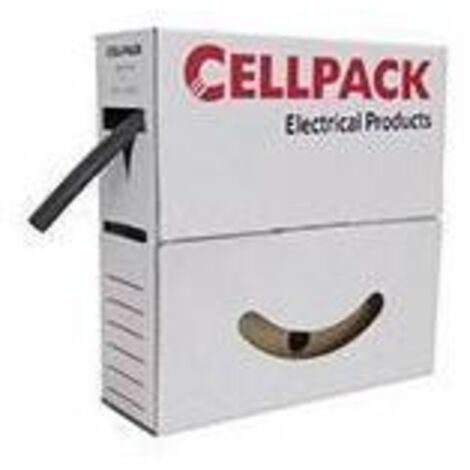 CellPack 127065 Schrumpfschlauch ohne Kleber Schwarz 9.50 mm 4.80 mm Schrumpfrate:2:1 10 m