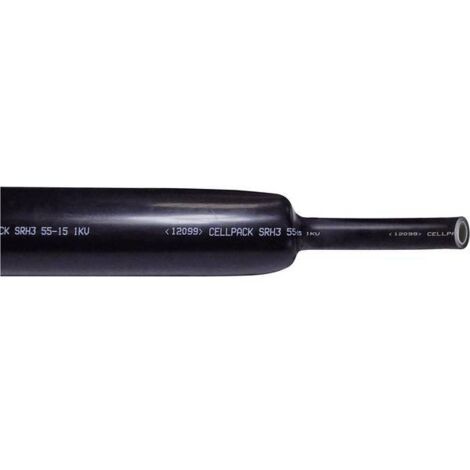 CellPack  127417 Termoretraibile con colla Nero 12 mm 3 mm Restringimento:3:1 1 pz.
