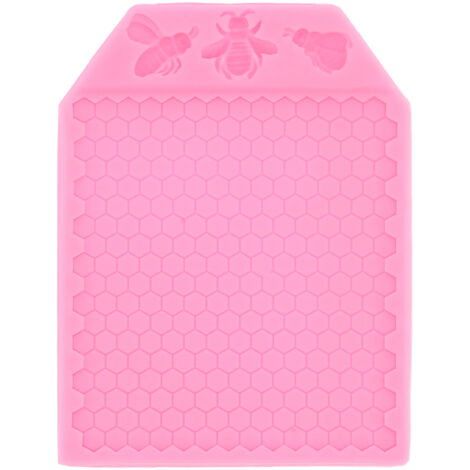 Cellular Shape Silicone Fondant Mold DIY Chocolate Decoration Mold Baking Tool for KitchenPink