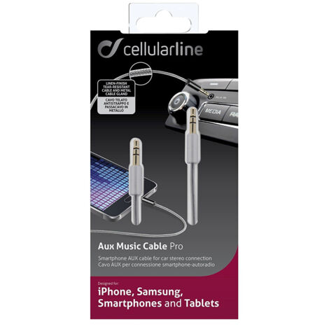 Cellularline Cavo Audio Aux  3 5 3 5 Grigio