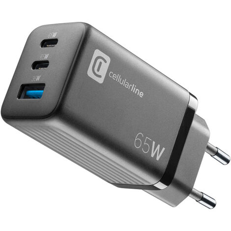 Cellularline Reiselader 65W Multipower 2 x USB C und 1 x USB A