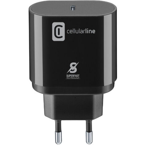 Cellularline USB-C Super Fast Charger PD 25W - Samsung A70, A80, A90, Note 10, Note 10+ Caricabatterie da rete USB-C Super Fast