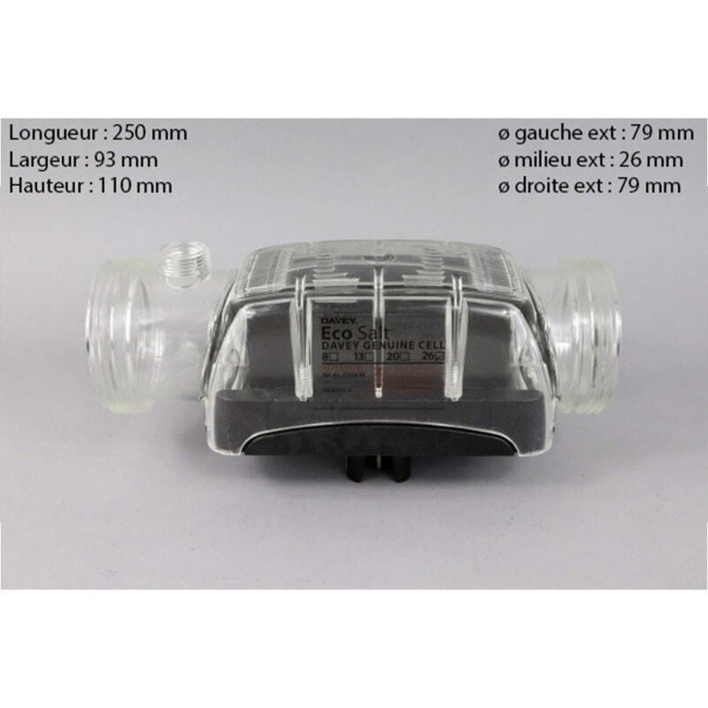 Davey - Cellule en ligne électrolyseur EcoSalt poolfresh 20