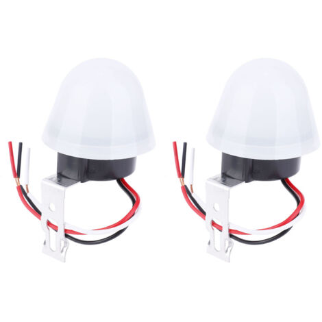 Cellule Photoélectrique 12V pour Éclairage Extérieur, Détecteur de Lumière Automatique 2 pièces