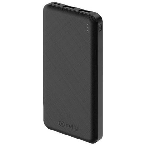Celly PBE10000 Powerbank Batteria Portatile Ioni di Litio 10000 mAh Nero