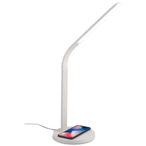 CHARGY - Lampada da tavolo 45 led dimmer touch con base di ricarica wireless  per smartphone (23.8600.05 - 23860005) - GBC Elettronica