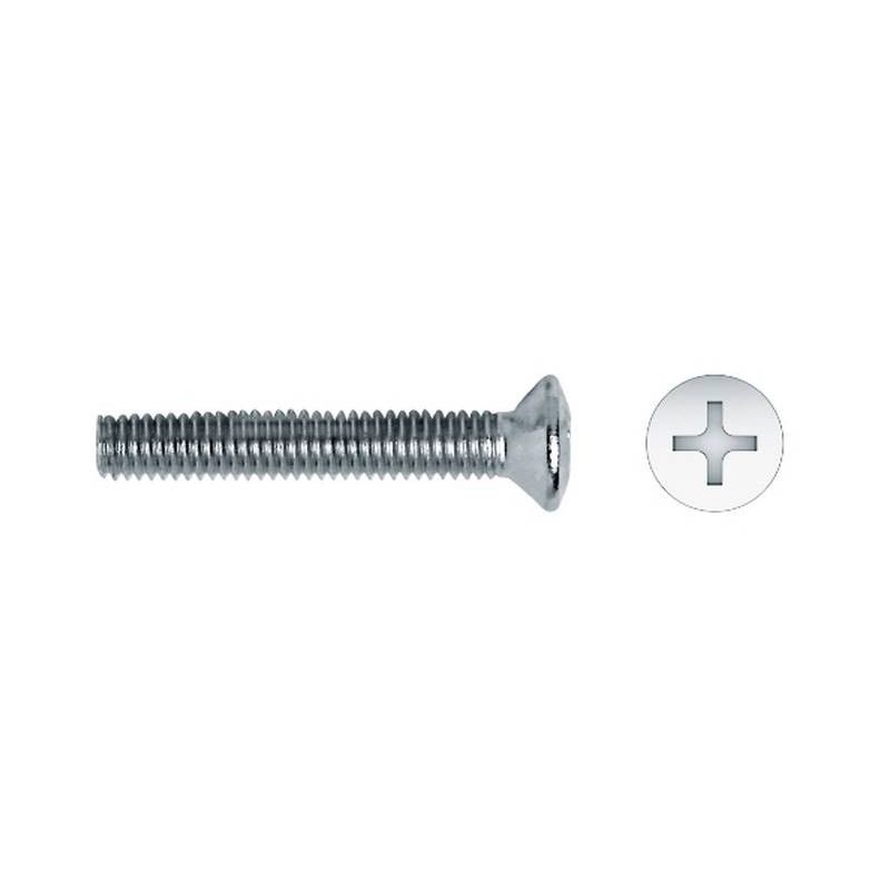 

415966 Tornillo DIN 966 rosca métrica cabeza gota sebo impronta PHILIPS M4x15 mm Cincado (Envase 2500 ud) - Celo