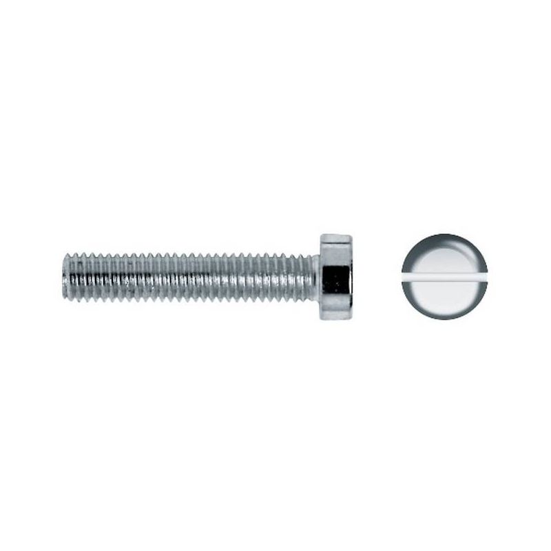 

CELO 943084 Tornillo rosca metrica cabeza cilíndrica ranura fresada DIN 84 4x30 mm zincado (Envase 500 ud)