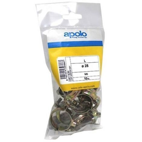 CELO bolsa 5 uds. abrazadera l m6 ø 42 b42l apolo , Bolsa 5 Uds. Abrazadera L M6 Ø 42 B42L de la marca Celo.