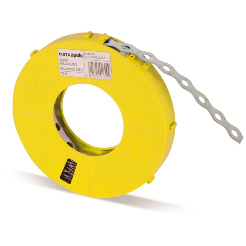 Bande métallique ca, bande perforée en acier galvanisé - Largeur 17mm / Trou 7mm - 10 rouleaux - celo - ca