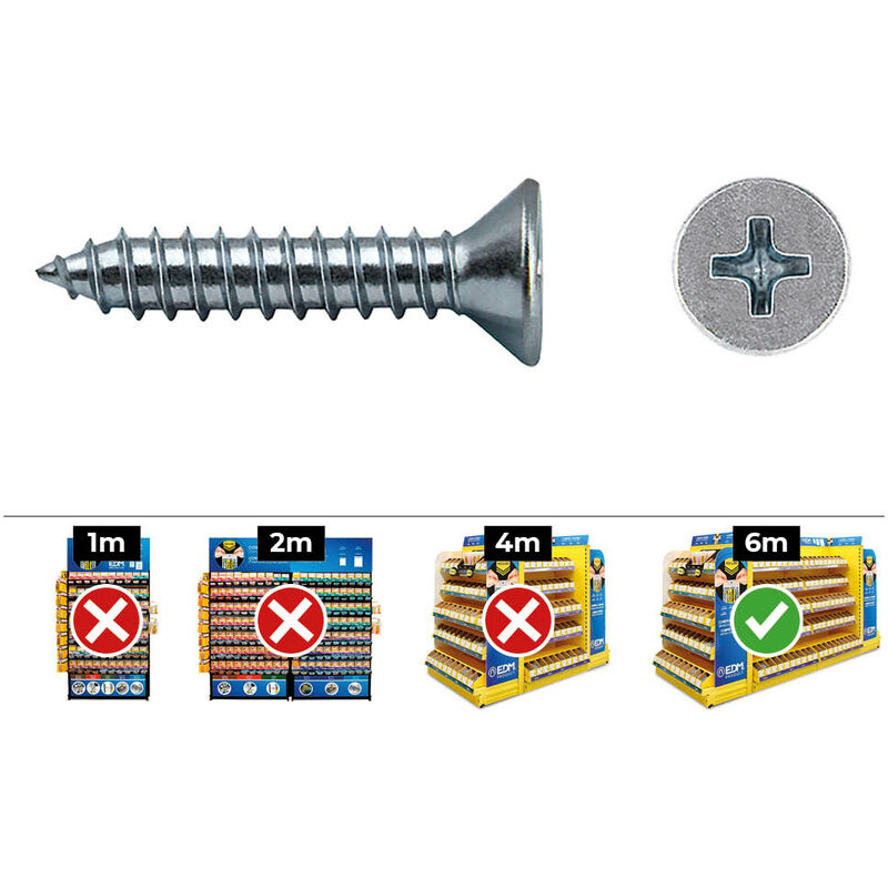 

Caja 500 uni. tornillo chapa avell. philips din/ref 7982 3,5x16 zinc. - Celo