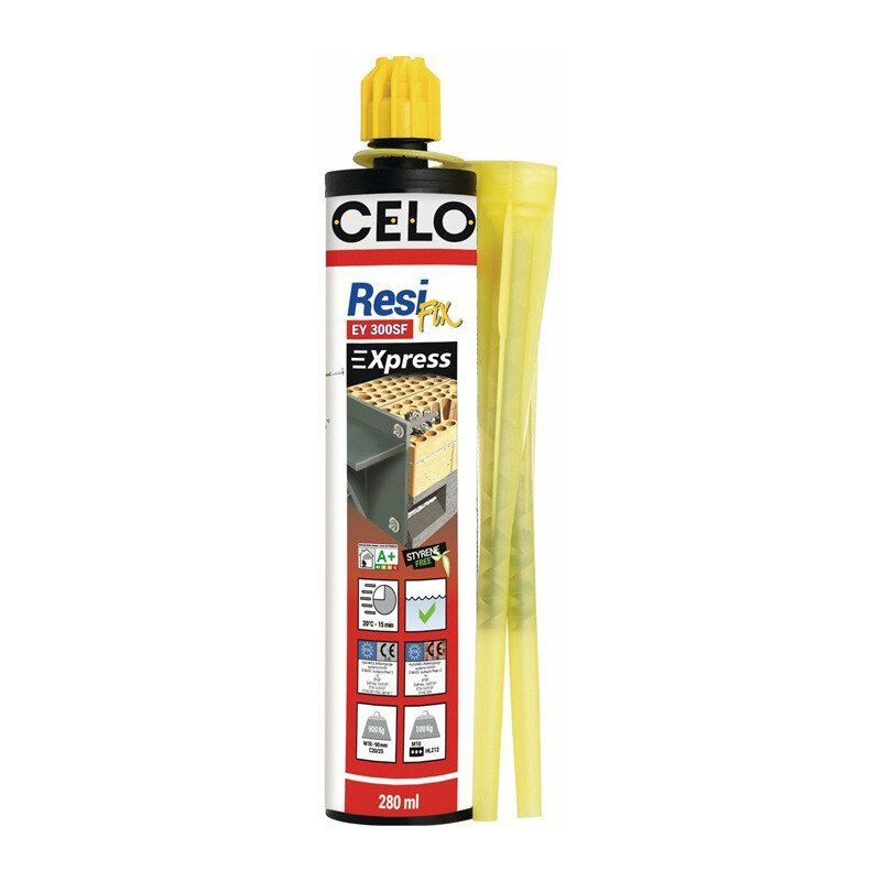 

Celo - Mortero de inyección ResiFIX EY EY 300 SF Express epoxi acrilato ETA 7 (Por 12)