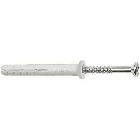 Celo Nageldübel Flachkopf NP 6x60 Schlagdübel Set mit Schraube vormontiert PZ2 - 50 Stück
