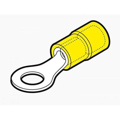 Cembre capicorda  preisolati in pvc giallo ad occhiello vite 8 mm confezione 1''pz gf-m8