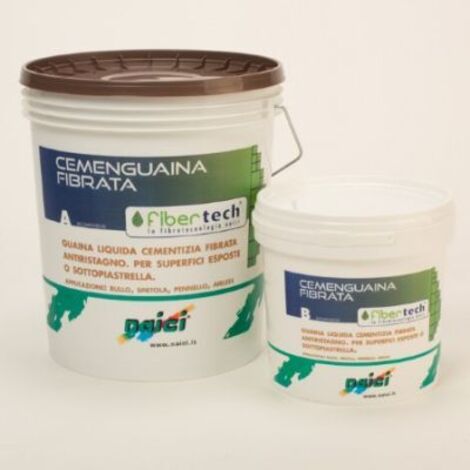 Cemenguaina guaina liquida fibrata impermeabilizzante (a+b) grigio scuro 5kg