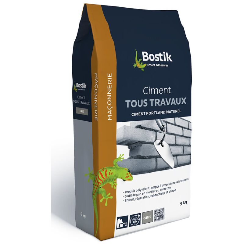 Image of Bostik - Cemento grigio: sacco da 5 kg