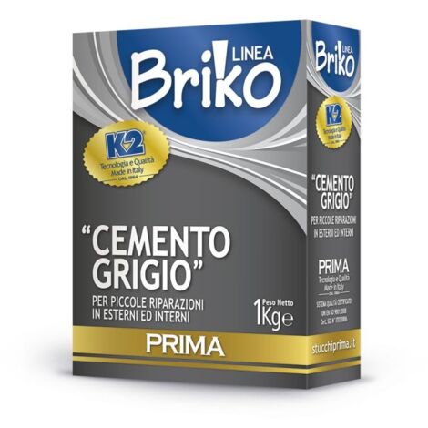 Cemento grigio in polvere Briko K2 per stuccature e riparazioni di varia natura -4 Kg