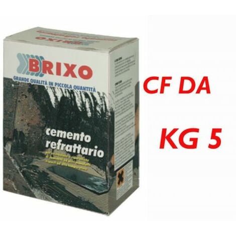13 x 13 x 13 cm Grigio Kamino-Flam 333307 Cemento Refrattario per Camini 