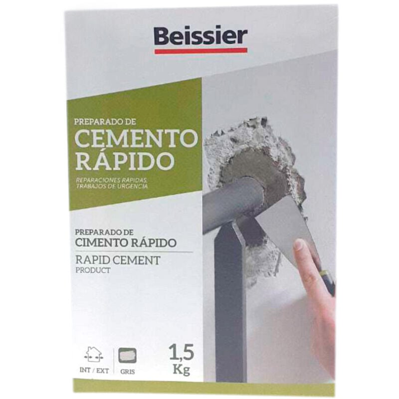 Cemento Rápido 15kg Resistente Agua Interior Exterior Gris Beissier