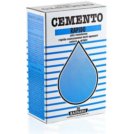 Cemento Rapido in polvere per fissaggio immediato e riparazione in breve tempo -1 kg - scatola