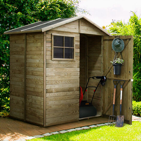 Cémonjardin – Abri de jardin bois 2,32 m² – Pin sylvestre certifié FSC – Traitement autoclave classe III – Toiture feutre bitumé